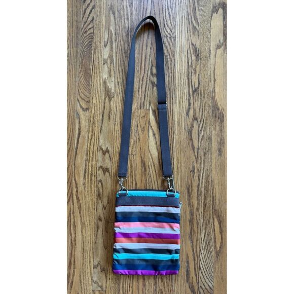 LeSportsac Multicolor Stripe Crossbody Women's Small HandBag Purse Wallet - Picture 4 of 11